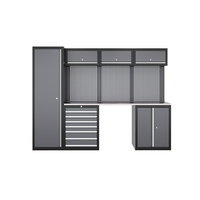 Armoire à outils en acier à 5 unités avec établi à tiroirs multiples pour garage et bricolage