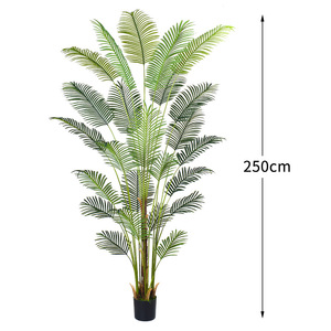 Plante artificielle <span class=keywords><strong>Dypsis</strong></span> de 250 cm, version à feuillage réduit et version à poils bruns ajoutés, vente directe d'usine, haut de gamme et luxueuse pour l'intérieur - Product Image 1