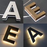 Letrero LED Retroiluminado de Metal Personalizado de Fábrica, Resistente al Agua, para Exteriores, Tiendas, Compañías, Letreros Electrónicos