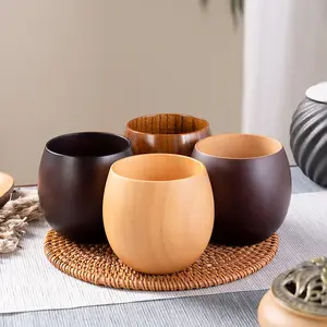 Tasse d'artisanat en bois en forme de grand volume pour cadeau DIY Tasses élégantes