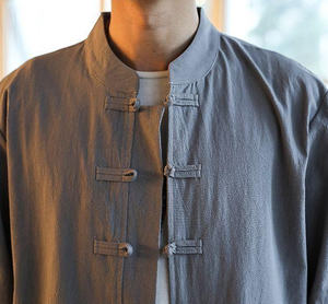 Traje de Kung Fu de lino y algodón para hombre, uniforme de artes marciales chinas, traje de meditación, manga enrollable, camisa con botones de rana, pantalones, atuendo para hombre, <span class=keywords><strong>M</strong></span>-5XL - Product Image 3