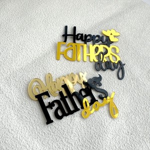 Honey And Sweetness Fathers Day <b>Cake</b> <b>Decoration</b> Acrylic Cupcake Topper Ins Style Father's Day Party <b>Supplies</b> - Product Image 4