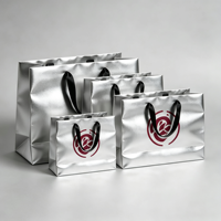 Tas Kertas Kemasan Mewah Buatan Khusus dengan Pegangan, Tas Kertas Belanja Hadiah Putih Oranye dengan Logo Anda Sendiri