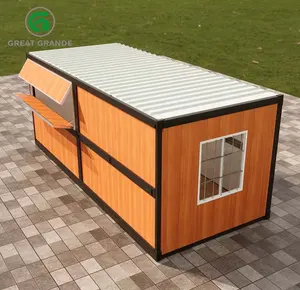 売れ筋木製カラー折りたたみ式ハウスポータブルモバイルホーム折りたたみ式コンテナハウスオフィススクール用