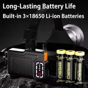 Lampe frontale LED puissante Bright Bird 7000LM avec capteur <span class=keywords><strong>de</strong></span> mouvement, rechargeable par USB, étanche, pour la chasse, la pêche, la course à pied - Product Image 5