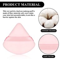Vente en gros, marque privée, coton pur, visage, doux, épais, luxe, poudre, Triangle, maquillage, avec ruban