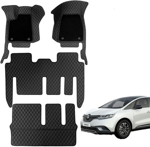 <span class=keywords><strong>Renault</strong></span> <span class=keywords><strong>Espace</strong></span> 3D Tapis de sol de voiture en cuir imperméable personnalisés de luxe Sets complets universels - Product Image 1