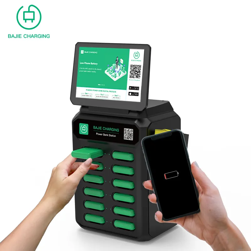 2023 nouvelle arrivée téléphone portable chargeant powerbank mobile meilleure vente 12 emplacements partageant la banque de puissance avec écran de 10.1 pouces