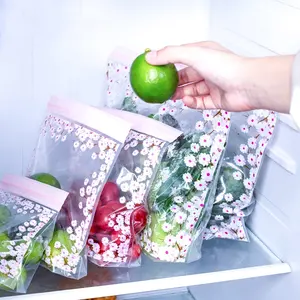 优质塑料樱花密封冷冻食品袋家用蔬菜水果保鲜塑料袋