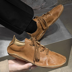 Chaussures de sport tendance en cuir suédé respirant à logo personnalisé 2026, style skateboard, à enfiler avec ceinture - Product Image 3