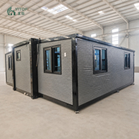 YITOP Casa Prefabricada de Lujo de 40 pies/20 pies, Villa Prefabricada de 2, 3, 4 y 5 Dormitorios, Casa Contenedor Plegable y Expandible, Casa Móvil Portátil Pequeña