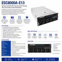 ESC8000A-E13 4U 8-GPU AI Server Dual AMD EPYC 9654 9755 PCIe 5.0 Sistem Pusat Data AI Generatif HPC LLM Pembelajaran Mendalam