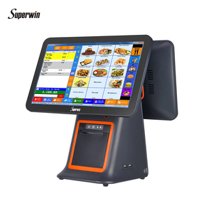 CY-95 15.6 Màn hình kép Máy thu ngân Chất lượng cao Máy <span class=keywords><strong>POS</strong></span> với máy in 58 Mét 80 mét wifi giá rẻ <span class=keywords><strong>POS</strong></span> cho siêu thị - Product Image 1