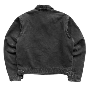 เสื้อแจ็คเก็ตสตรีทแวร์ผู้ชาย <span class=keywords><strong>แฟชั่น</strong></span>สตรีทแวร์แบบสั่งทำ เสื้อแจ็คเก็ตผ้าแคนวาสวินเทจฟอกสี ไซส์ใหญ่ เสื้อแจ็คเก็ตผ้าแคนวาสหนาแบบมีซิปสำหรับทำงาน ผู้ชาย - Product Image 2