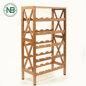 Kệ 25 Chai 5 Tầng Đung Đưa, Giá Để Rượu Bằng Tre Trưng Bày Đứng Miễn Phí - Product Image 2