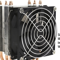 Refroidisseur d'air pour processeur Everflow, dissipateur thermique liquide de 90 mm, 4 caloducs, ventilateur PWM en aluminium et cuivre à 4 broches pour LGA 2011/1366/1150/1151/1155/1156