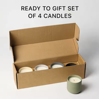 Bougie de Noël de luxe longue durée en coton mélangé de soja 10 oz, design personnalisé, dans un pot en céramique, parfumée