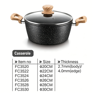 <span class=keywords><strong>Set</strong></span> di <span class=keywords><strong>Pentole</strong></span> e <span class=keywords><strong>Padelle</strong></span> di Lusso per Cucina a <span class=keywords><strong>Induzione</strong></span>, Wok e <span class=keywords><strong>Pentole</strong></span> per Zuppe in Lega di Alluminio Ispessita con Rivestimento Antiaderente in Granito - Product Image 3