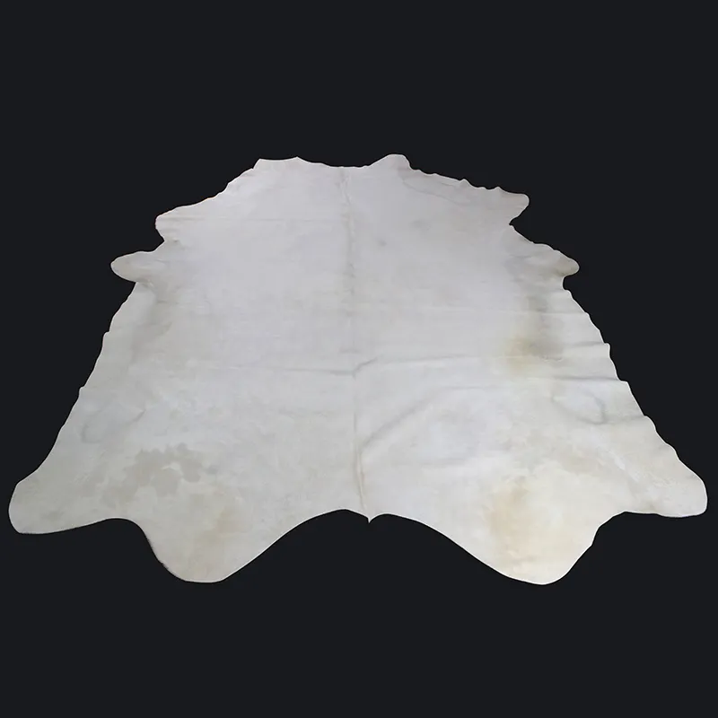 China manufacturer wholesale genuine cowhide rug white hide