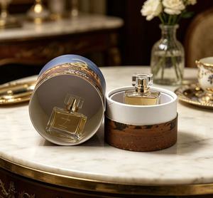 Boîte en <span class=keywords><strong>tube</strong></span> de <span class=keywords><strong>carton</strong></span> rond personnalisée, écologique, recyclable, imprimée sur mesure, pour l'emballage de parfums, de cosmétiques et de soins de la peau, vente en gros - Product Image 1