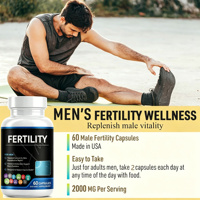 Complément de fertilité OEM/ODM pour hommes, multivitamines masculines avec racine de maca, L-carnitine, soutient l'équilibre hormonal et la motilité