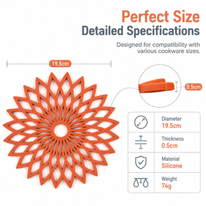 Tapis de table personnalisable en usine, résistant à la chaleur, style bohème, protection isolante pour le bureau, tapis en silicone. - Product Image 2