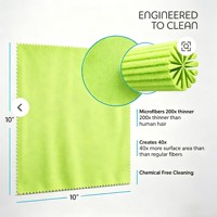 Chiffon de nettoyage en microfibre pour vitres, miroirs, acier inoxydable, appareils de cuisine, meubles, voitures et usage domestique