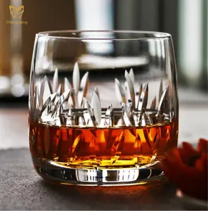 350ml Lead-free Crystal Carving Whiskey Glass