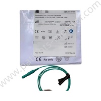 Électrode de terre réutilisable en forme de disque 019-401200, câble de connexion pour électromyographie, diamètre 30 mm, longueur 0,75 m