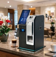 Kiosque de paiement automatique en espèces avec détection de faux billets, lecteur de codes-barres SDK, imprimante de reçus pour usage intérieur dans les magasins de proximité