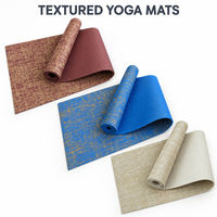Tapis de yoga texturé pour Pilates et exercices au sol à domicile ou en studio avec support en PVC 5 mm 183x61 cm Six couleurs disponibles