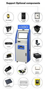 เครื่องอ่านบัตรประจำตัว22นิ้วเครื่องพิมพ์ A4เครื่องสแกนรหัส QR ตู้บริการตนเองสำหรับโรงพยาบาล - Product Image 2