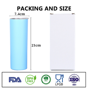 Gobelets droits en acier inoxydable ZP RTS, 20 oz, fin, avec revêtement peint et pailles métalliques - Product Image 3