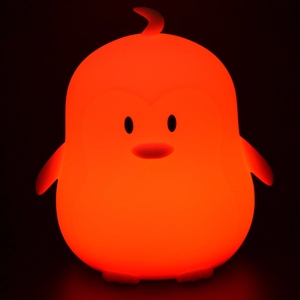 An toàn bé chim cánh cụt ánh sáng ban đêm mềm Silicone RGB màu USB có thể sạc lại PBA miễn phí tùy chọn điều khiển từ xa trẻ em phòng ngủ đèn - Product Image 2