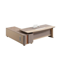 Bureau de direction en bois en forme de L, moderne, de haute qualité, neuf, résistant à l'eau et aux rayures, convertible/extensible, vente en gros