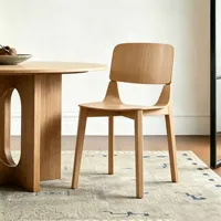 Table et chaises de salle à manger en bois massif nordique, chaise en bois simple avec dossier, chaises de bureau pour usage domestique, chaises pour salon de thé
