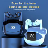 MT80 Pro ANC + ENC Earphone nirkabel, tampilan Digital layar LED kontrol sentuh earbud Gaming nirkabel melewati CE ROHS
