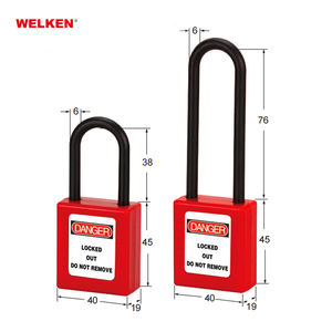 पैडलॉक विनिर्माण सुरक्षा लॉकआउट ओम नायलॉन पा 38 मिमी 76 मिमी शॉकल इन्सुलेशन सुरक्षा पैडलॉक टैग - Product Image 4