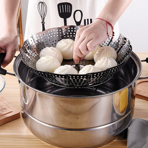 Cesta Vaporera para Verduras, Plegable, Expandible, <span class=keywords><strong>de</strong></span> Acero Inoxidable Premium, Vaporera para <span class=keywords><strong>Cocinar</strong></span> Vegetales - Product Image 3