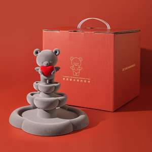 Plateau à bijoux Tonfo Wishing Bear, boîte à bijoux portable moderne à trois étages, boîte cadeau pour mariages, pendaison <span class=keywords><strong>de</strong></span> crémaillère, salon, cadeaux - Product Image 4