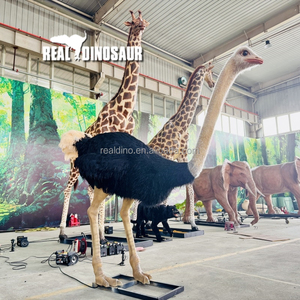 Safari Park Zoo Animales realistas personalizados Animatronic Modelo de simulación de avestruz - Product Image 2