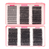 Faux cils synthétiques faits main pour maquillage et beauté, 60 rangées, pointus, effet fée, nouveaux, DIY, segmentés, 100D, logo personnalisé