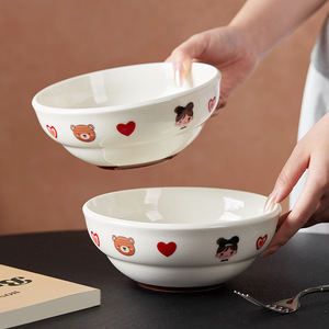 ชามเซรามิค Xinwee Xw-17 ลายการ์ตูน ปี 2026 ใช้กับไมโครเวฟได้ ปรับแต่งได้ ของขวัญทางธุรกิจเคลือบเงา โรงงานผลิตโดยตรงสำหรับใช้ในครัวเรือน - Product Image 3