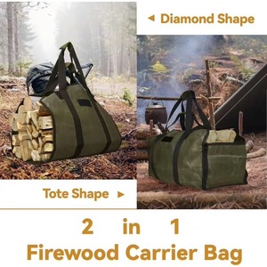 Free Sample Custom Outdoor Extra Large Durable eva Large Carrier <b>Log</b> Tote <b>Bag</b> Firewood Holder Storage <b>Bags</b> - Product Image 3