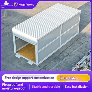 Maisons conteneurs pliables, <span class=keywords><strong>garage</strong></span> extérieur, stockage mobile temporaire de qualité export pour chantiers de construction, maisons rurales, motos - Product Image 2