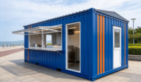 Restaurant mobile, bar et kiosque alimentaire modernes modifiés à partir de conteneurs maritimes