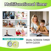 Timer Visual untuk Anak-anak dengan Jam Hitung Mundur 60 Menit Timer Pomodoro dengan Jam Alarm Alat Manajemen Waktu Senyap dengan Lampu Malam
