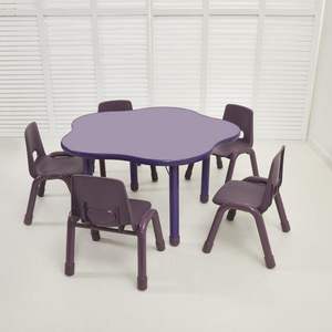 Table et chaises pour enfants en panneau ignifuge pour <span class=keywords><strong>maternelle</strong></span>, mobilier de classe avec table <span class=keywords><strong>à</strong></span> dentelle - Product Image 3