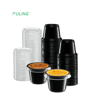Petit gobelet à sauce, gelée, pudding, gobelet à dessert jetable avec couvercles, petit récipient à ketchup à emporter, gobelet en plastique pour sauce