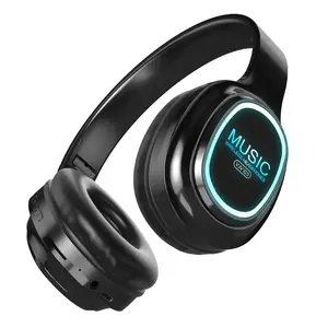 Audio olahraga lipat, headset gaming nirkabel peredam kebisingan headphone bluetooth dengan mikrofon